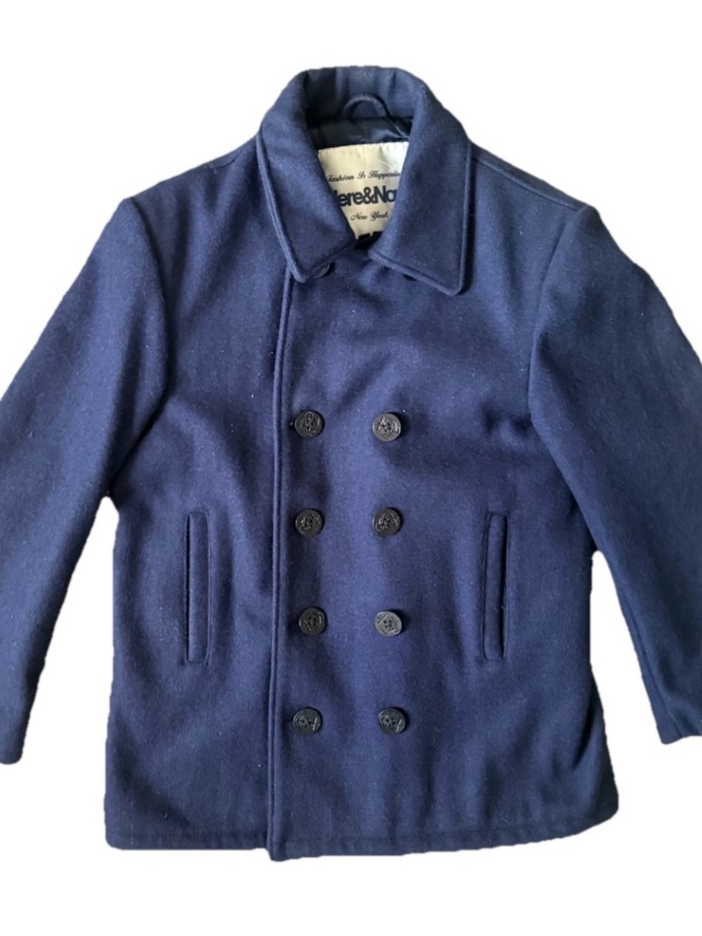 Here&Now New York wool navy peacoat . Size medium. Excellent condition